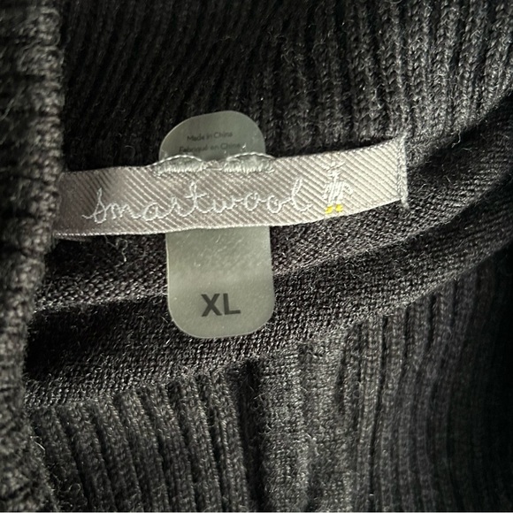 SMARTWOOL Sweater Charcoal Gray Merino Casual Pullover 1/2 Zip Outdoor X-Large - Picture 6 of 8